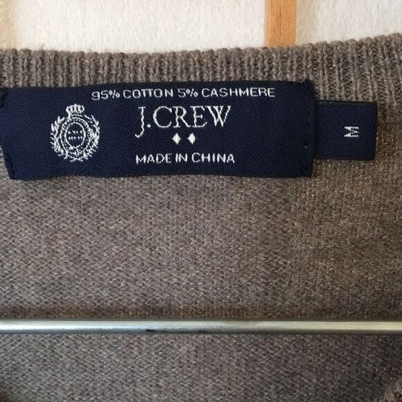 J Crew Factory Cotton Cashmere Vneck Sweater - Picture 7 of 8